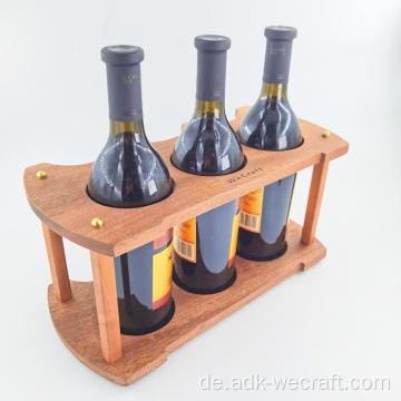 Multifunktions-Holzwein-Display-Rack mit Inhabern